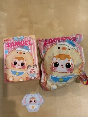 Samuel plushy confirmed new in bag, blue elephant